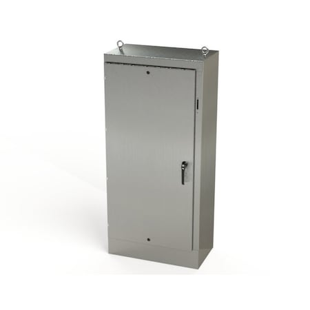 Saginaw Control & Engineering 3 Point Latch with Coinproof/Padlock Handle Electrical Enclosures, 72 in H, 18 in D, 33-1/2 in W SCE-72XM3418SS